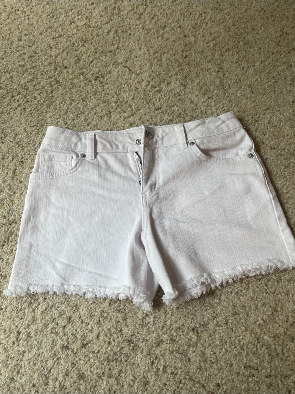 Cat & Jack girls white jean shorts XL 14 #40
